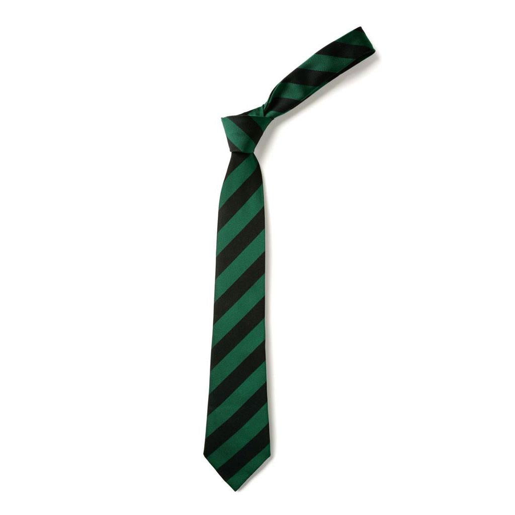 Wide Stripe Tie Black/Emerald