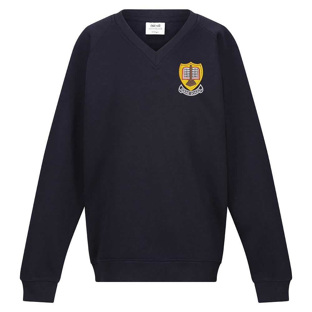 Doune Primary V-Neck Sweatshirt Navy