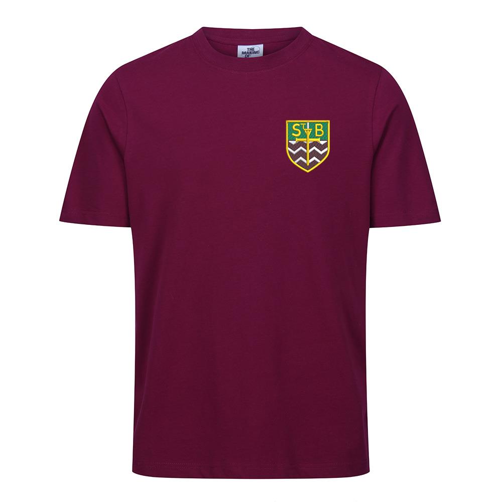 St Barbaras Primary T-Shirt Maroon
