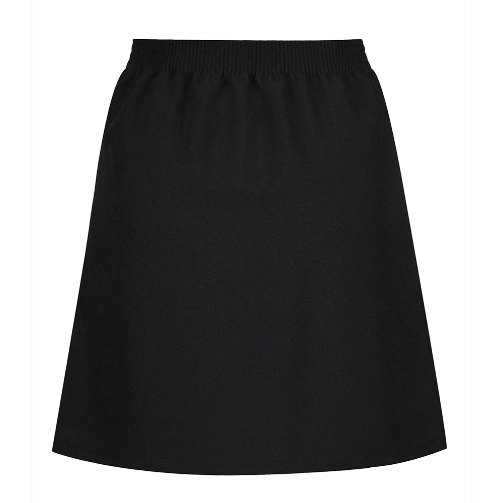 Junior Girls Flower Button Skirt Black