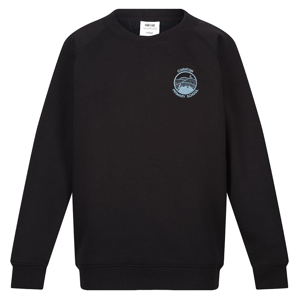 Cornton Primary Crew Neck Sweatshirt Black