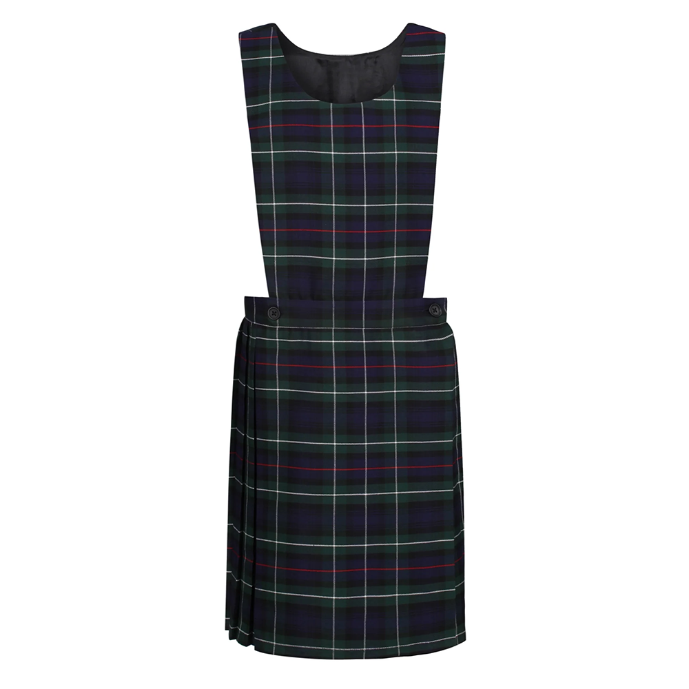 Junior Girls Pinafore Green Tartan
