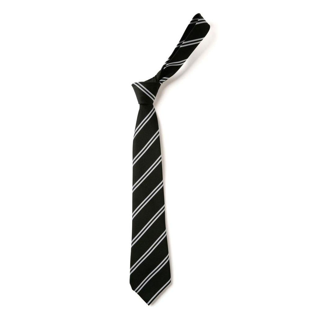 Twin Stripe Tie Black/White