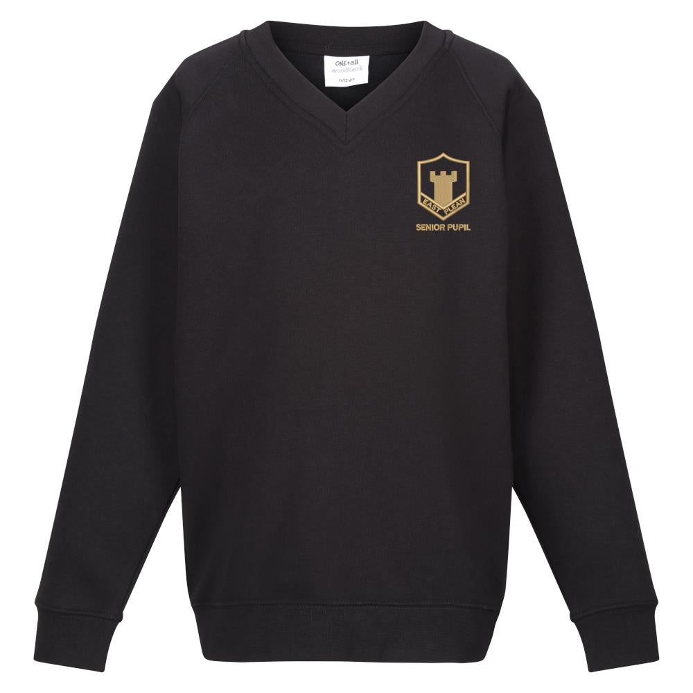 East Plean Primary V-Neck Sweatshirt Black