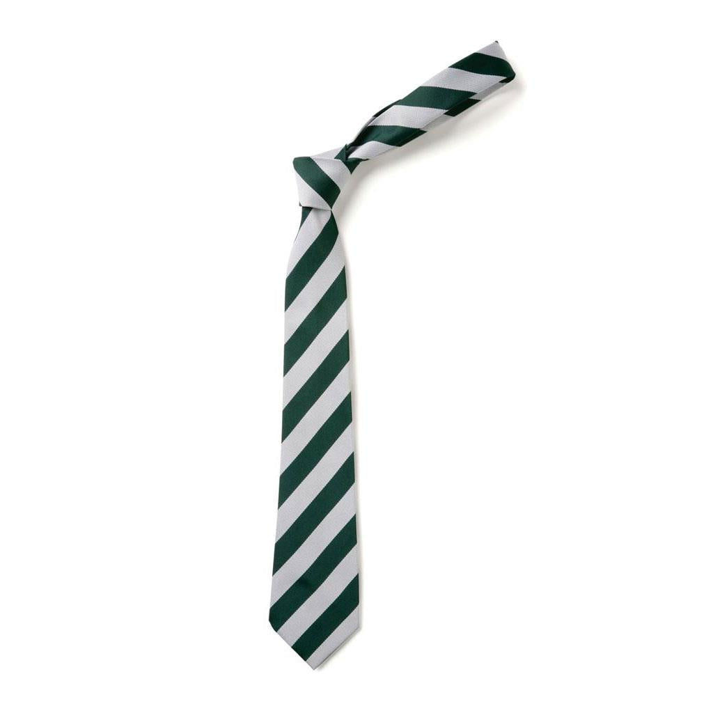 Wide Stripe Tie Bottle/White