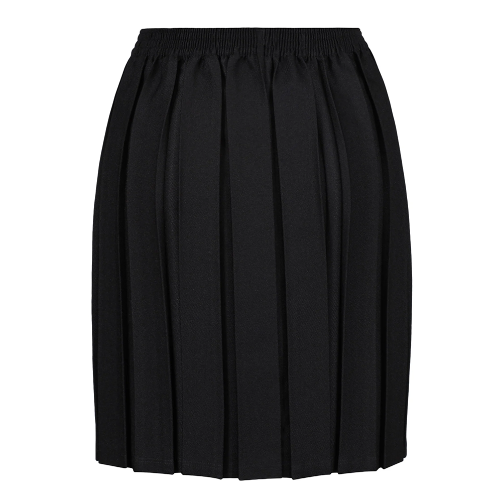 Junior Girls Box Pleat Skirt Black