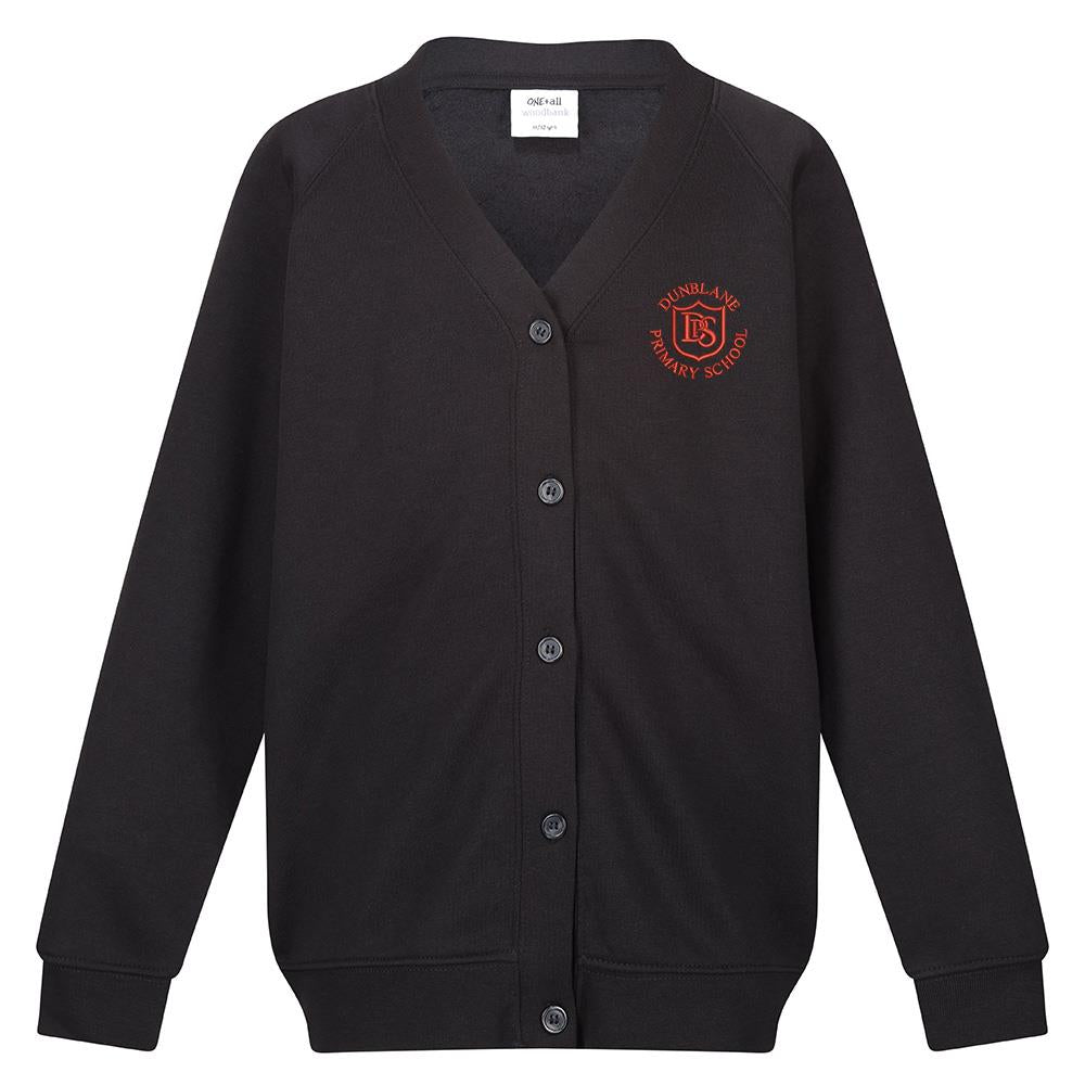 Dunblane Primary Sweat Cardigan Black