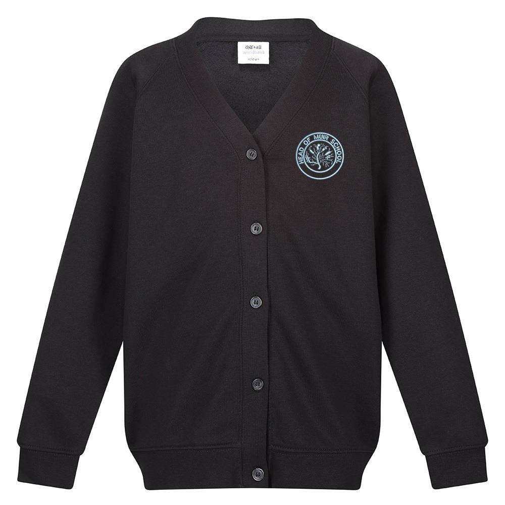 Head of Muir Primary Sweat Cardigan Black (Primary 7)
