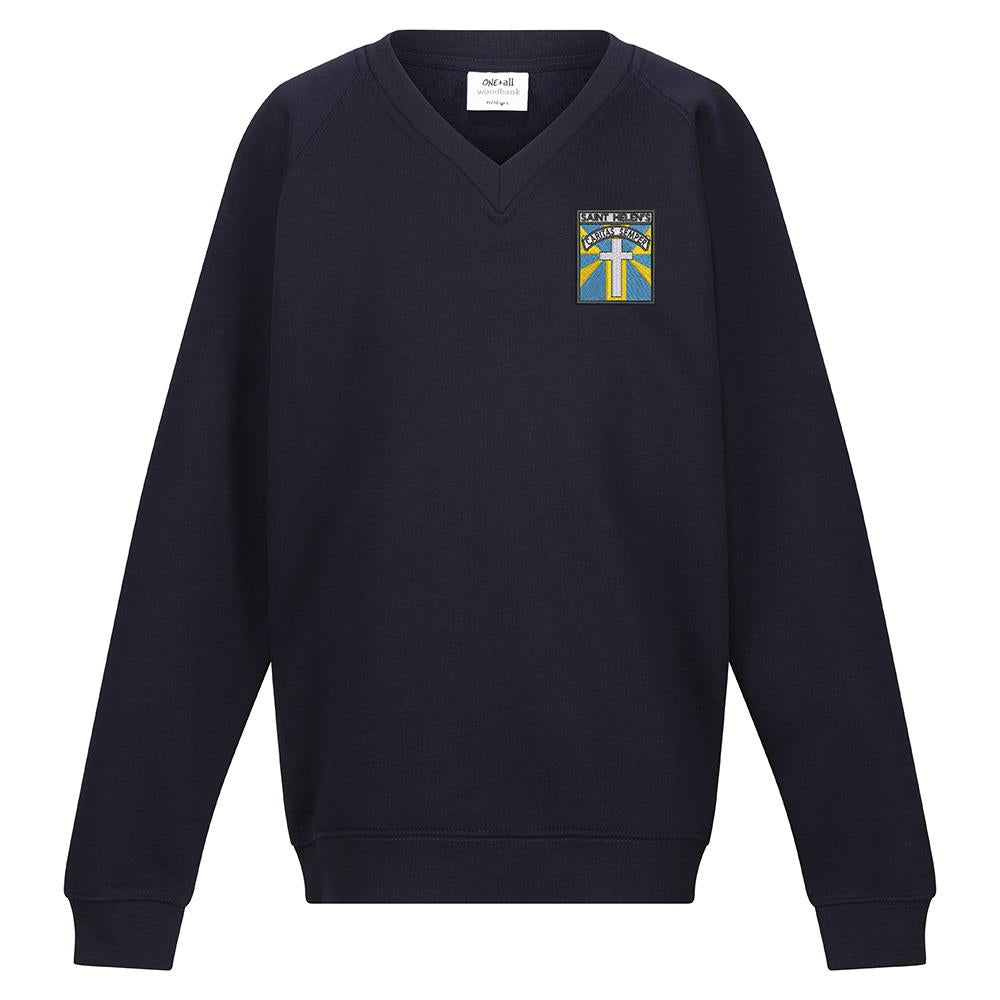 St Helens Primary V-Neck Sweatshirt Navy