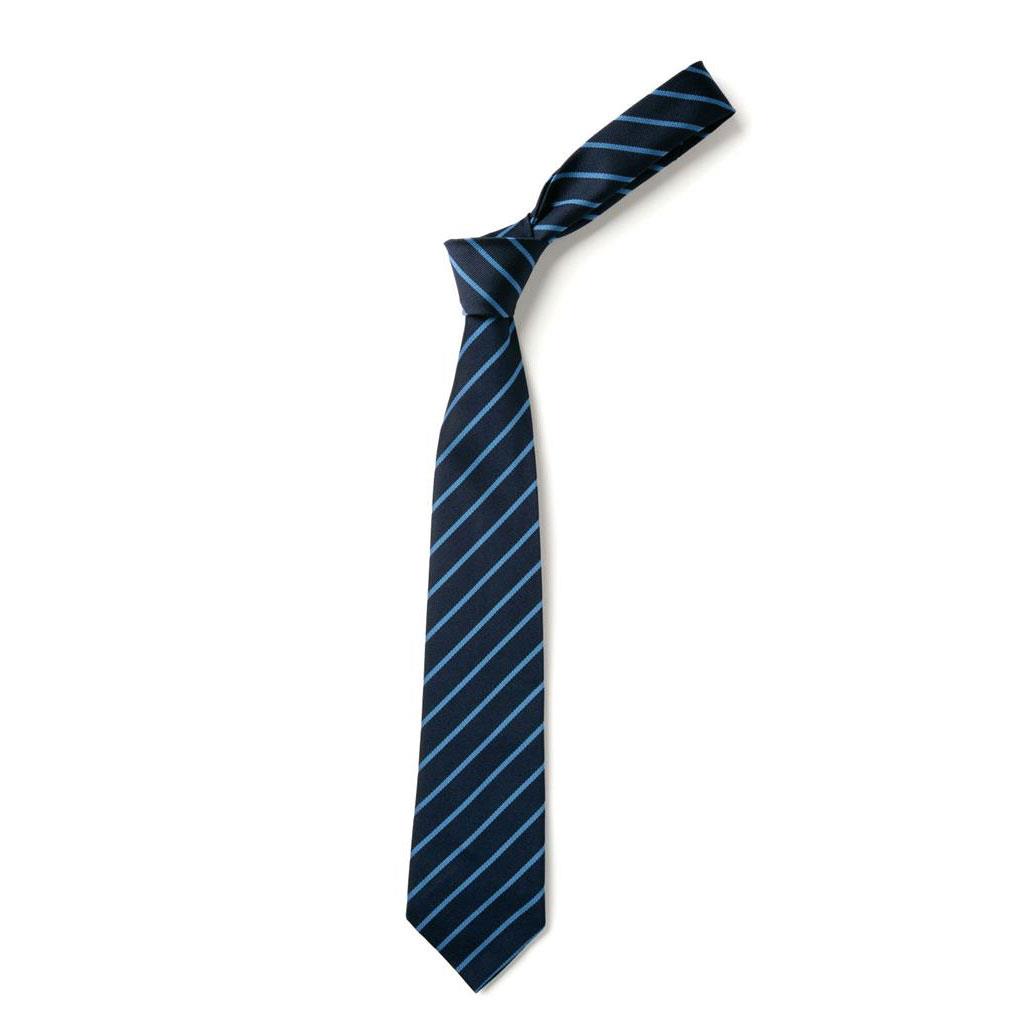 Narrow Stripe Tie Navy/Saxe