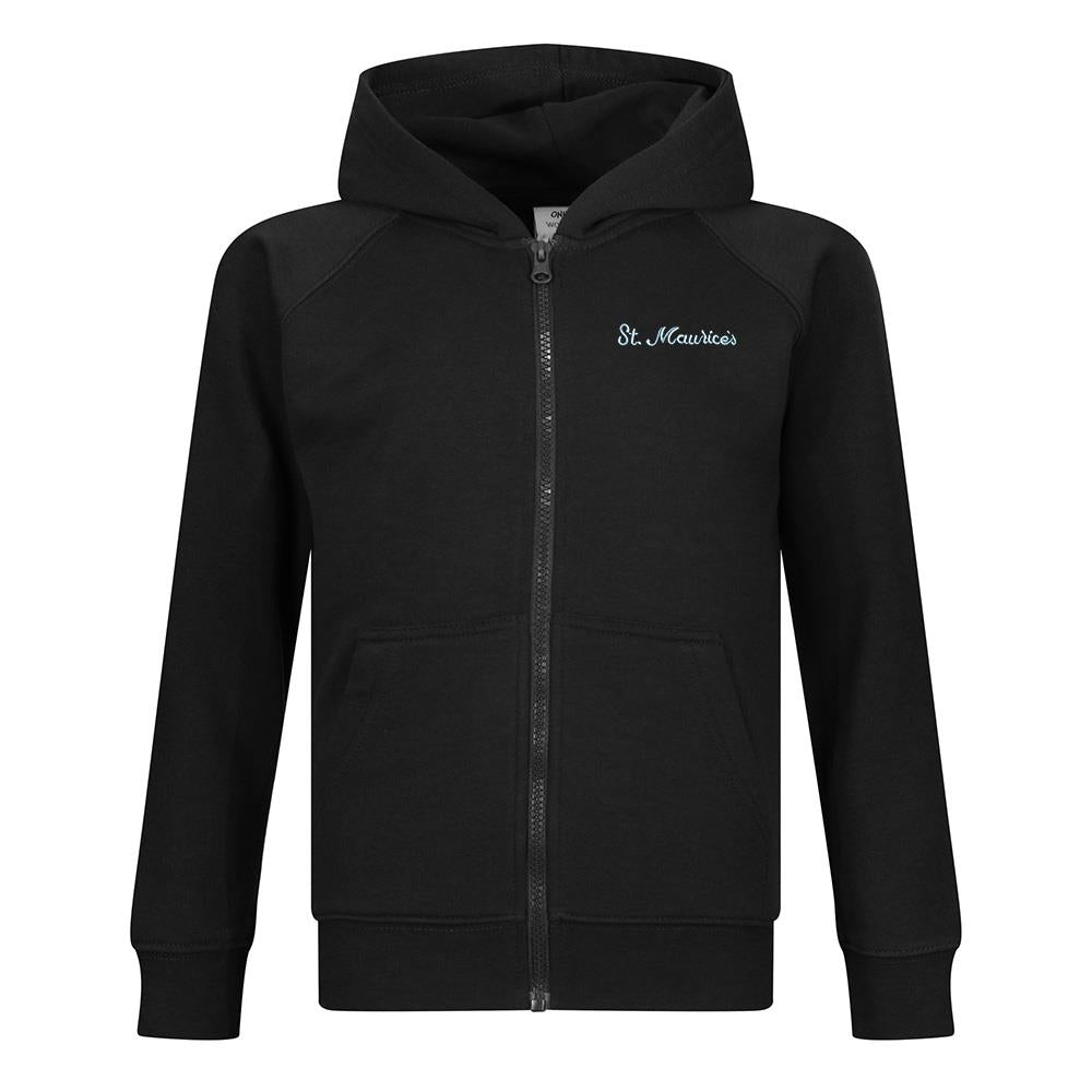 St Maurices High Zipped Hoodie Black