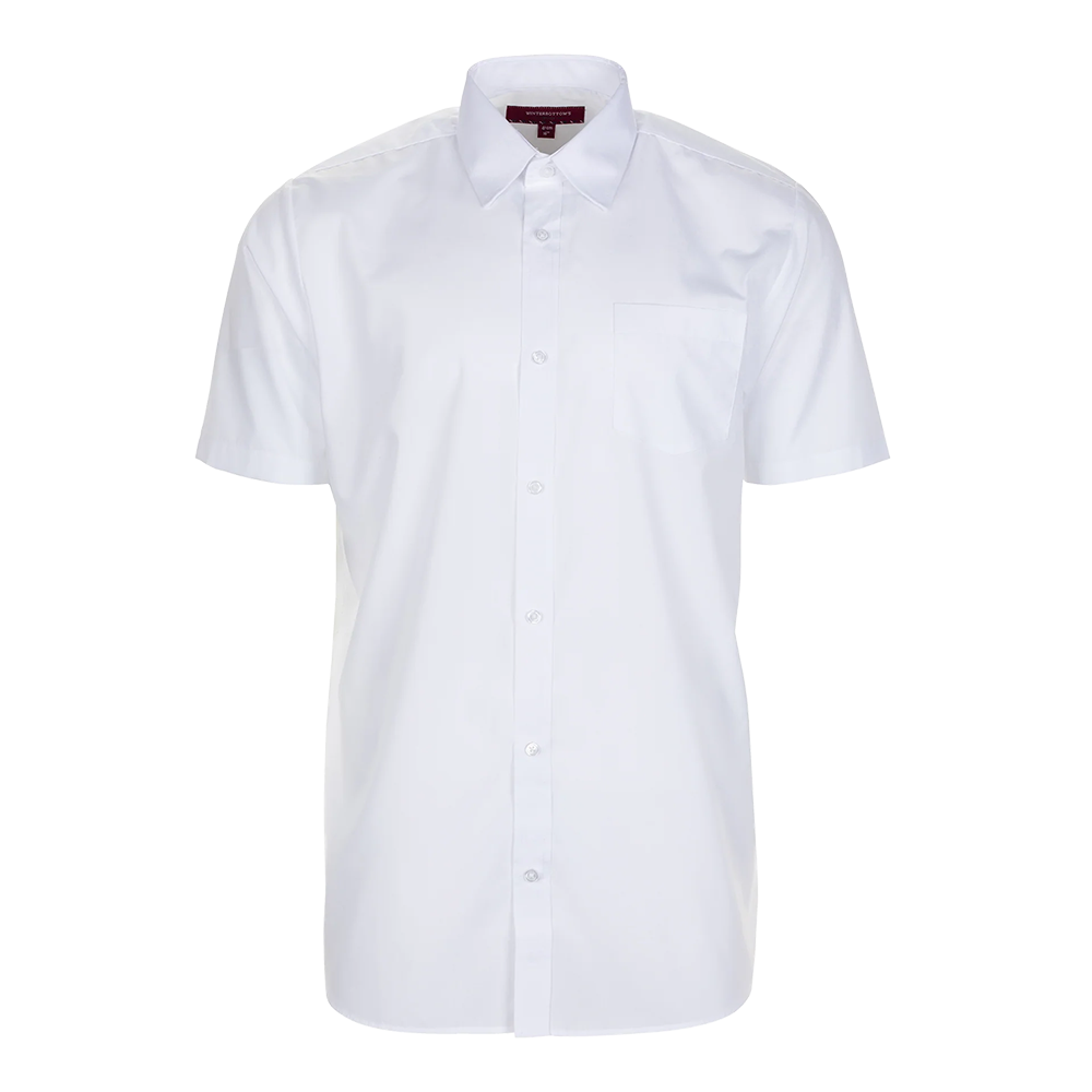 Boys Twin Pack S/S Non Iron Regular Fit Shirt White