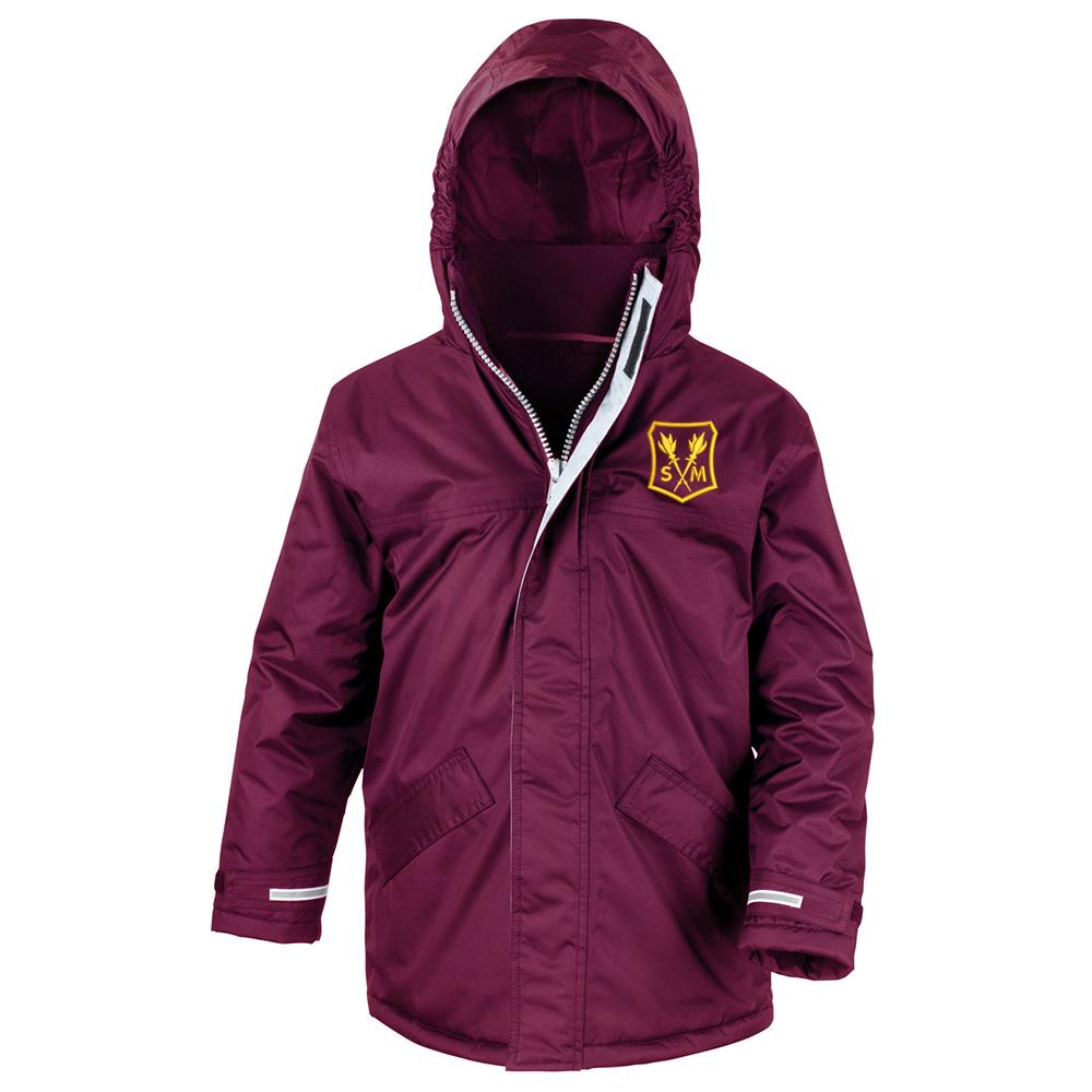 St Marthas Primary Core Kids Winter Parka Maroon
