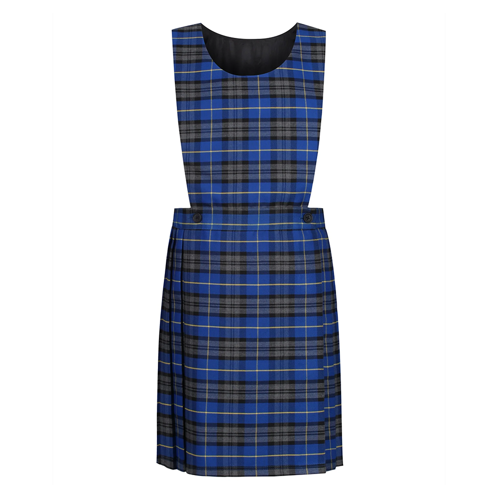 Junior Girls Pinafore Blue Tartan
