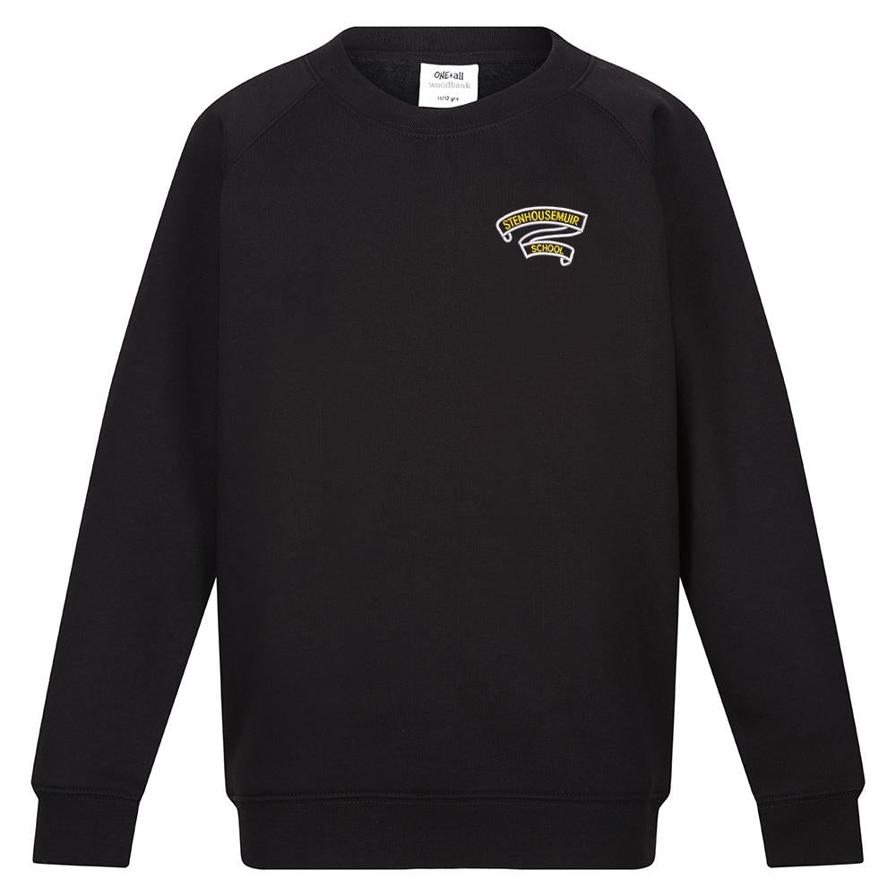 Stenhousemuir Primary Crew Neck Sweatshirt Black (Primary 7)