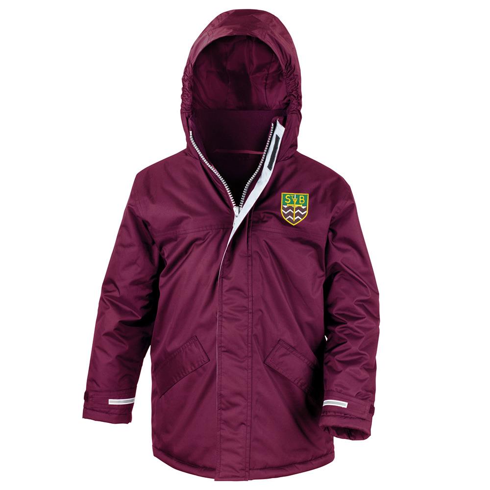St Barbaras Primary Core Kids Winter Parka Maroon