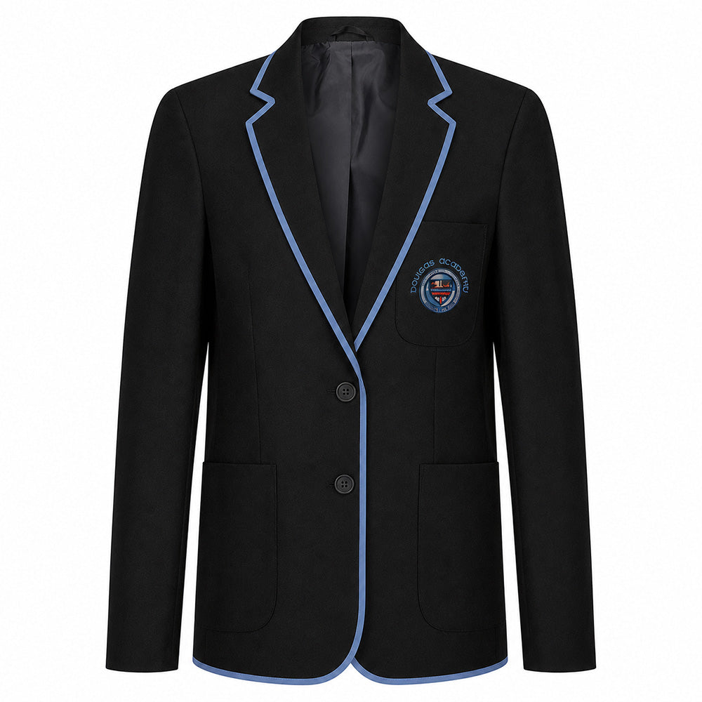 Douglas Academy Girls Poly Braided Blazer Black