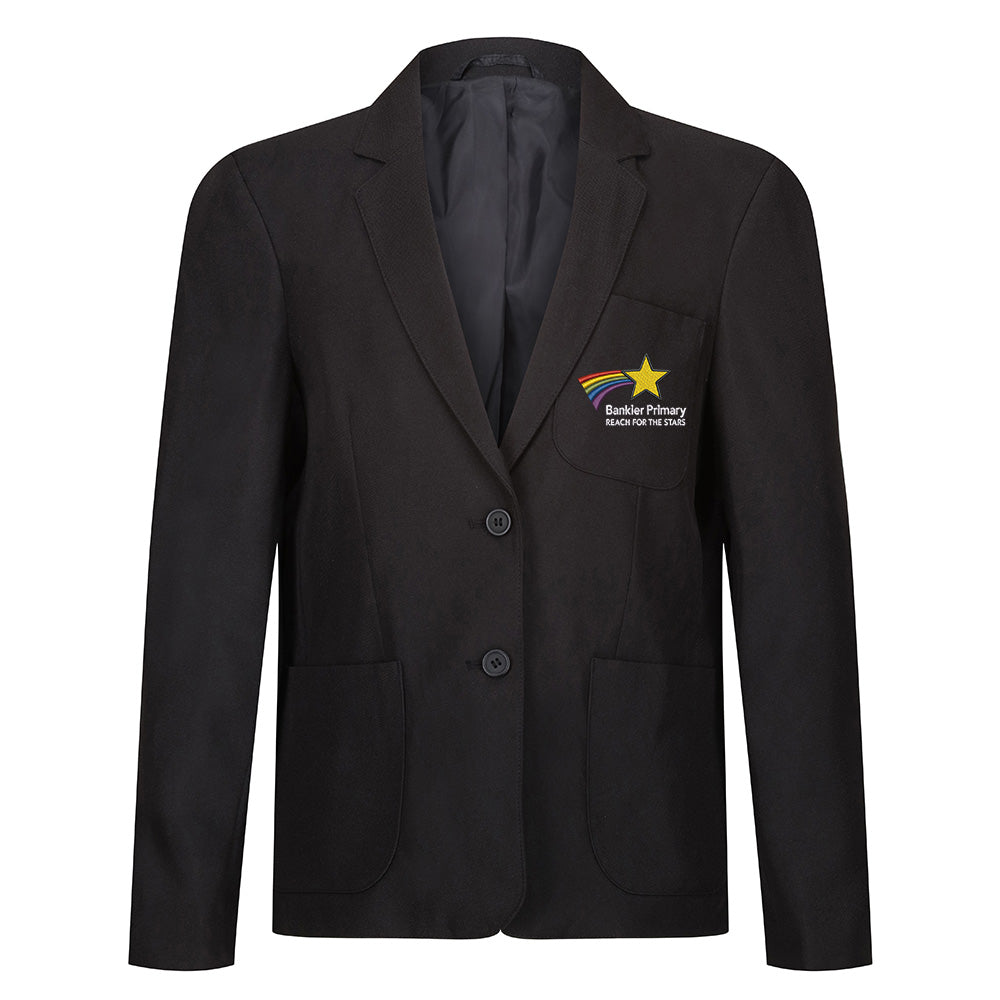 Bankier Primary Girls Poly Blazer Black