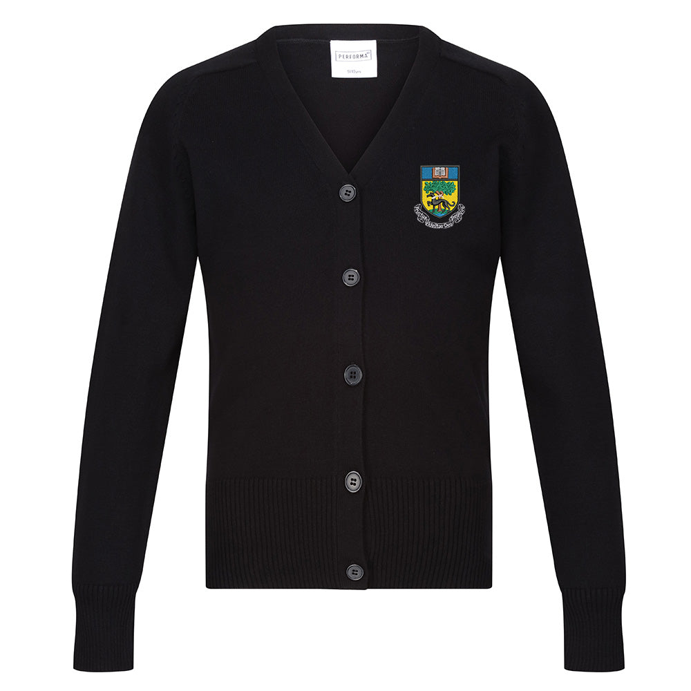 Linlithgow Academy Girls Cotton Cardigan Black