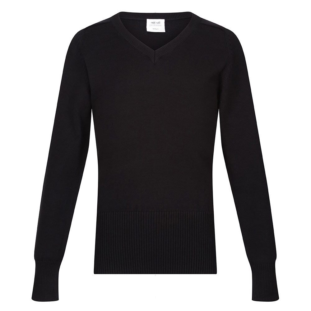 Broxburn Academy Girls Cotton V-Neck Black