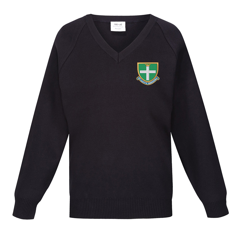 St Lucys Primary Cumbernauld 50/50 V-Neck Navy