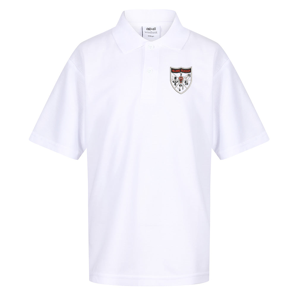 Allans Primary Poloshirt White
