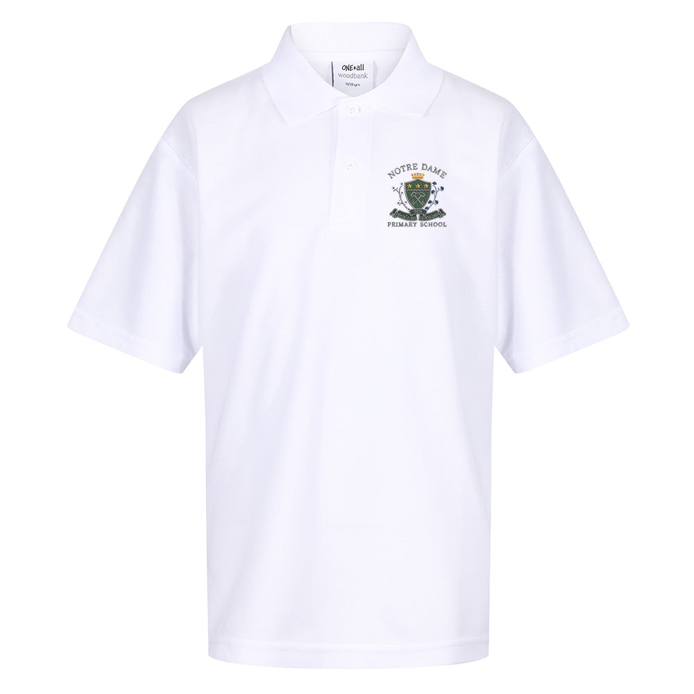 Notre Dame Primary Poloshirt White
