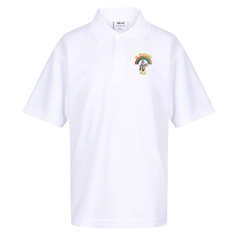 St Patricks Nursery Denny Poloshirt White