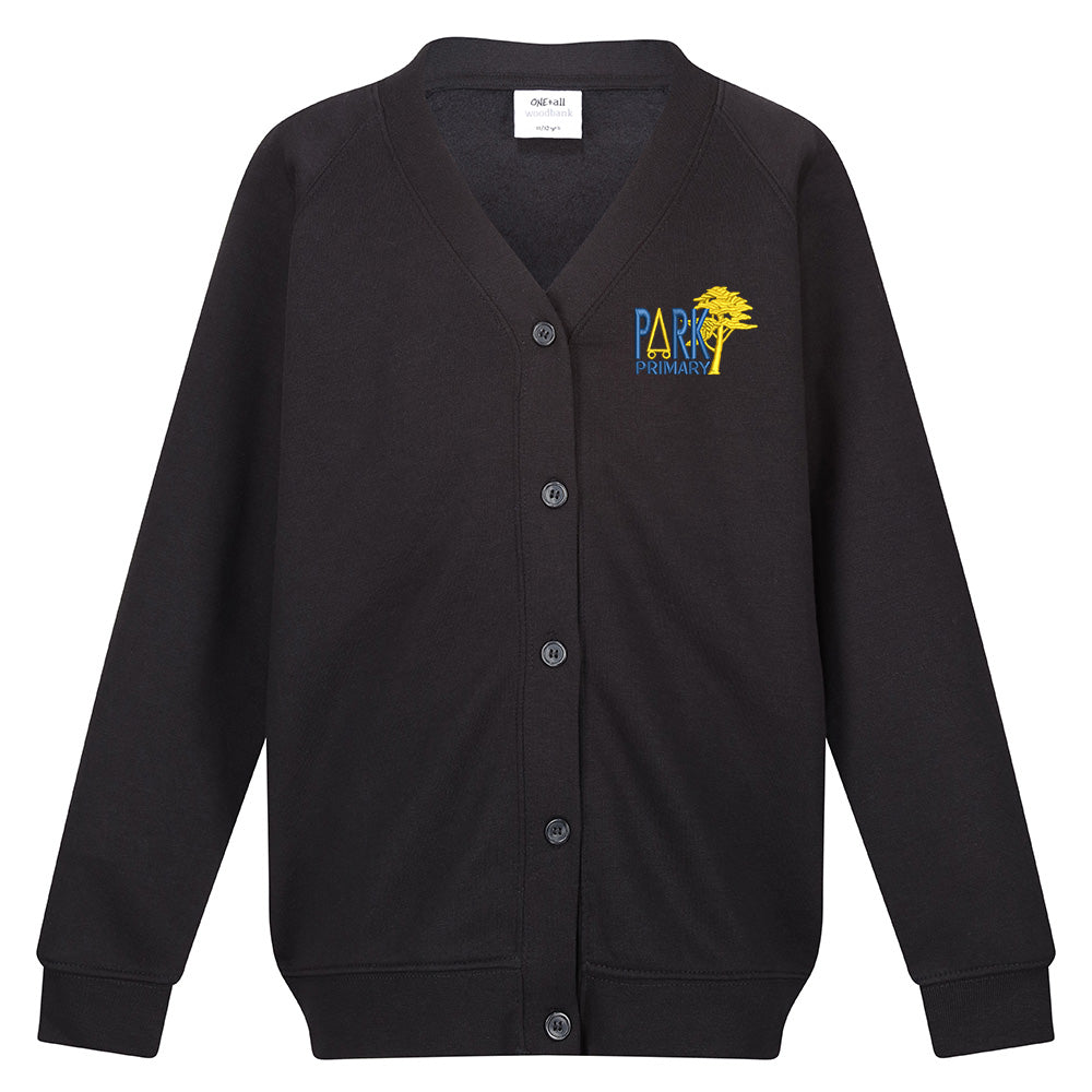 Park Primary Sweat Cardigan Black