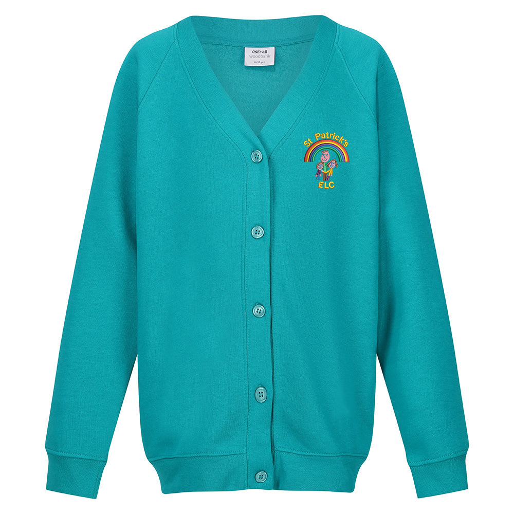St Patricks Nursery Denny Sweat Cardigan Jade