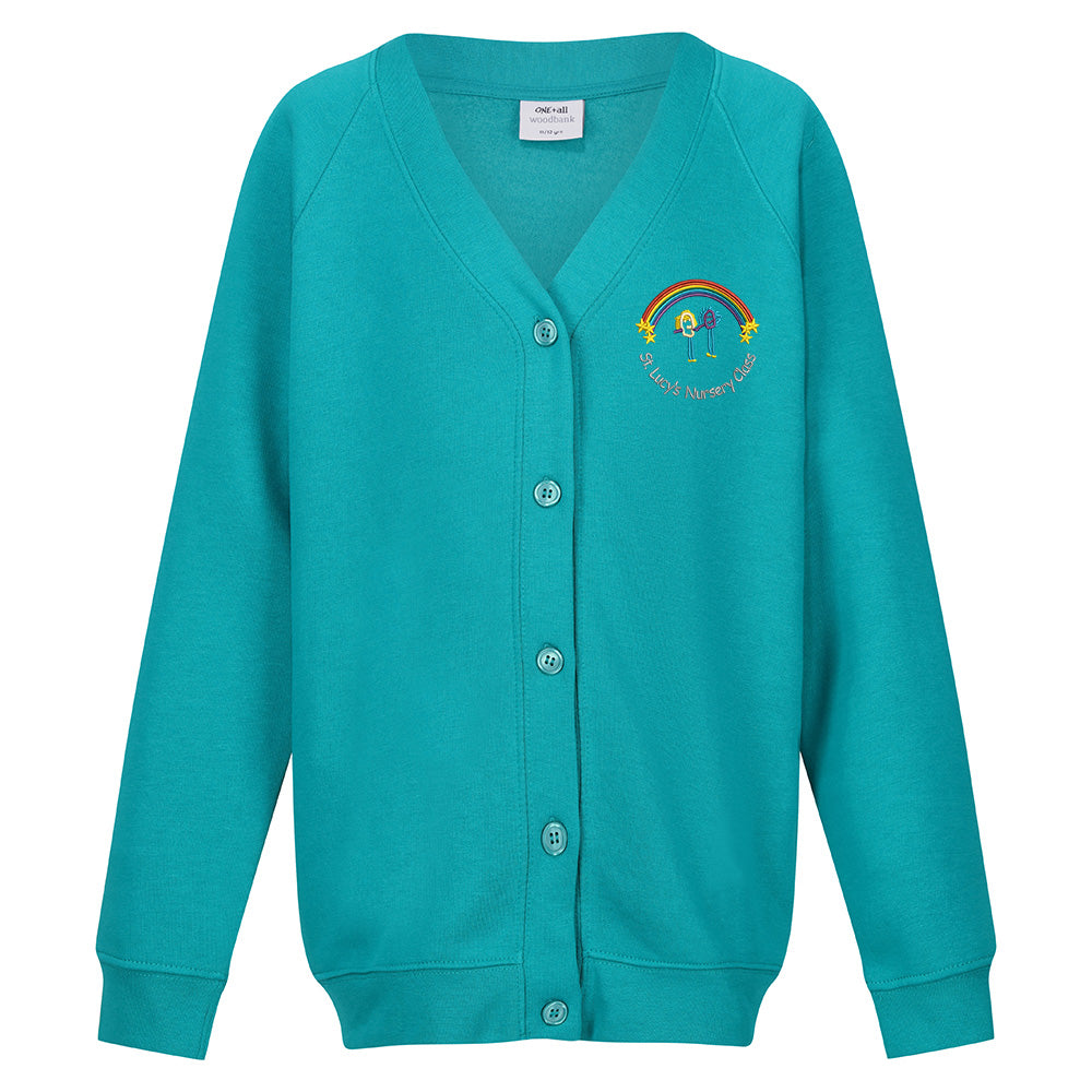 St Lucys Nursery Sweat Cardigan Jade