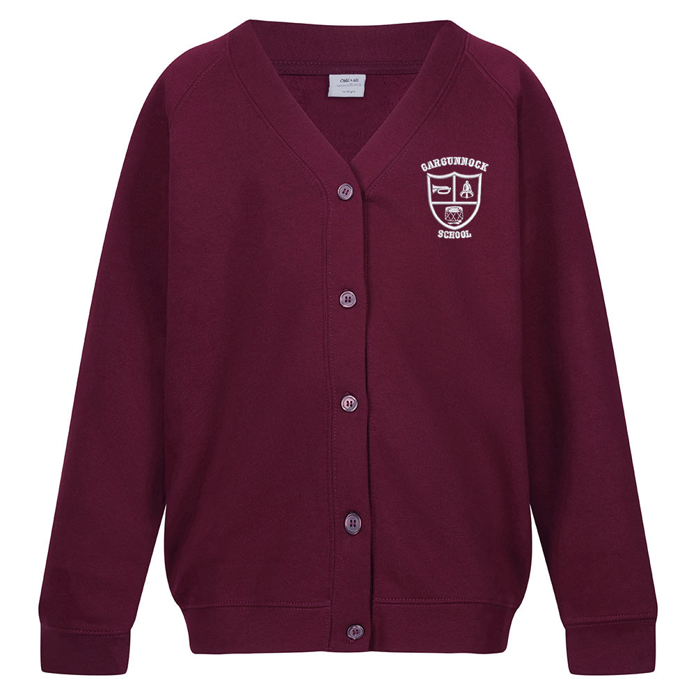 Gargunnock Primary Sweat Cardigan Maroon