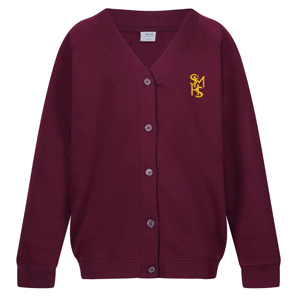 St Modans High Sweat Cardigan Maroon