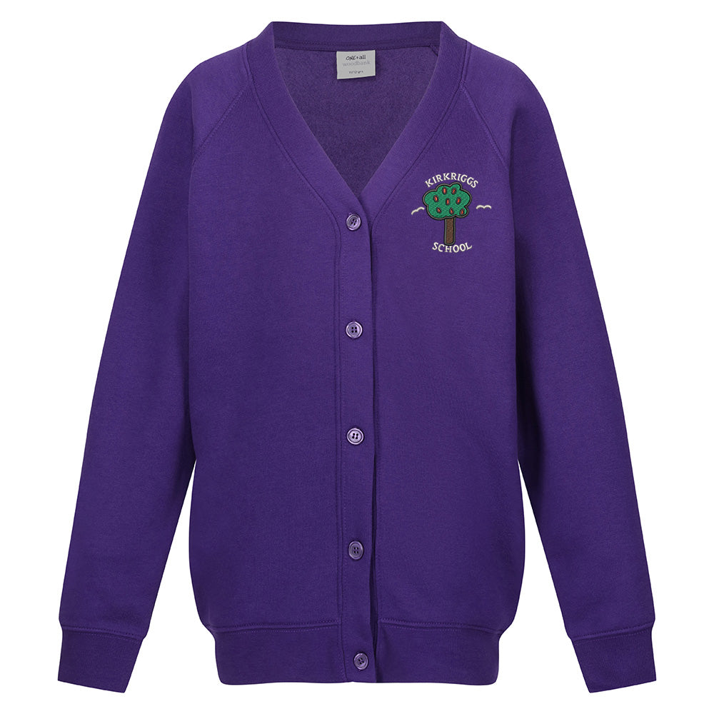 Kirkriggs Primary Sweat Cardigan Purple