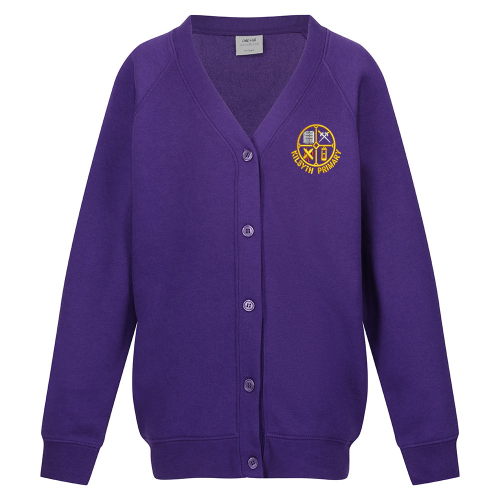 Kilsyth Primary Sweat Cardigan Purple