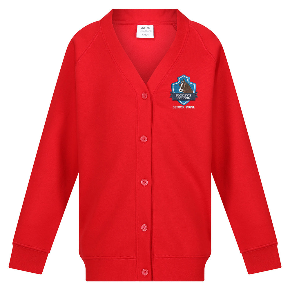 Buchlyvie Primary Sweat Cardigan Red