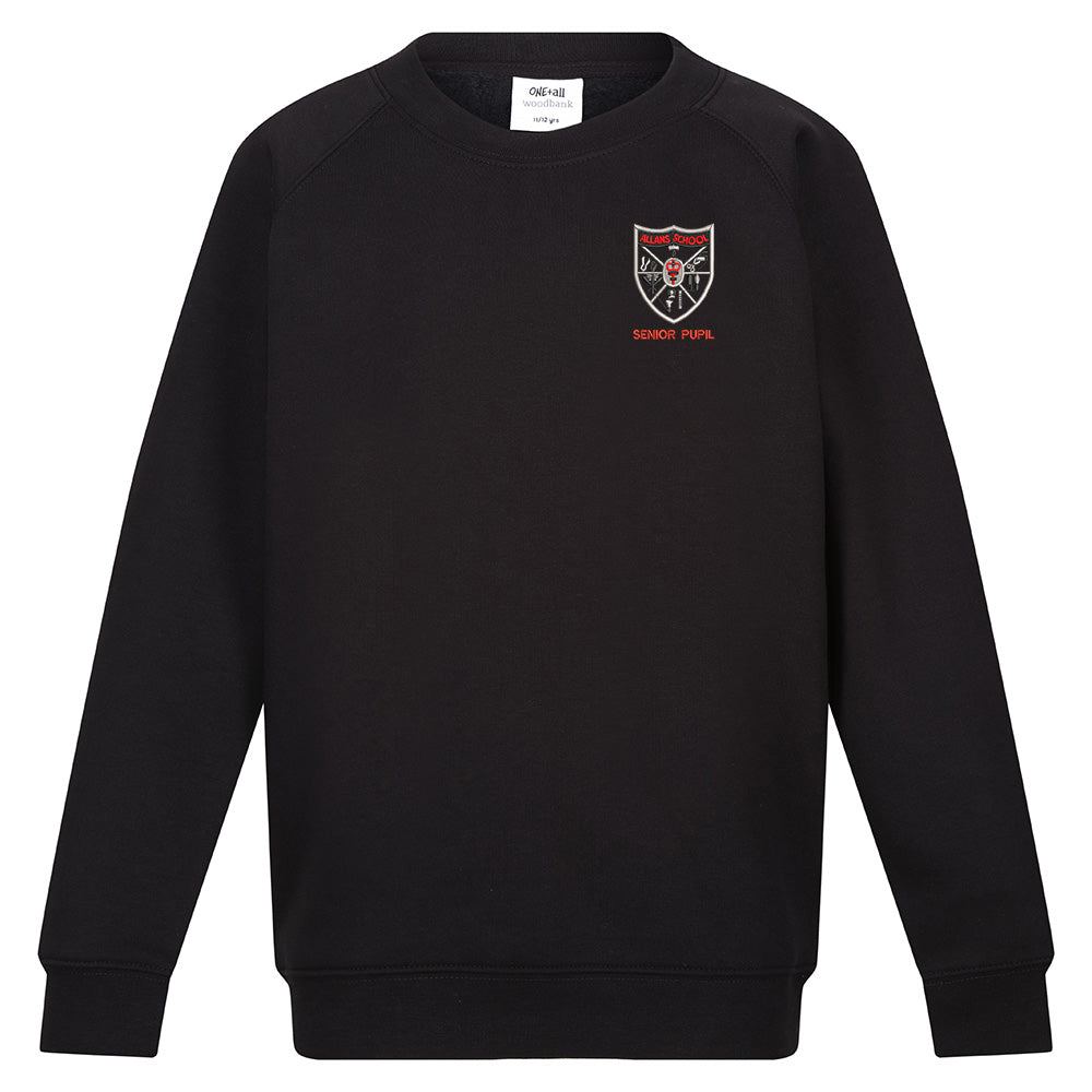 Allans Primary Crew Neck Sweatshirt Black