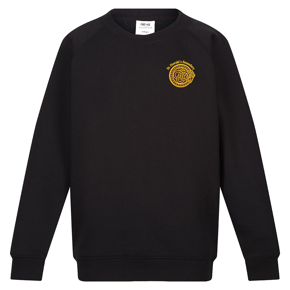 St Oswalds Secondary Crew Neck Sweatshirt Black