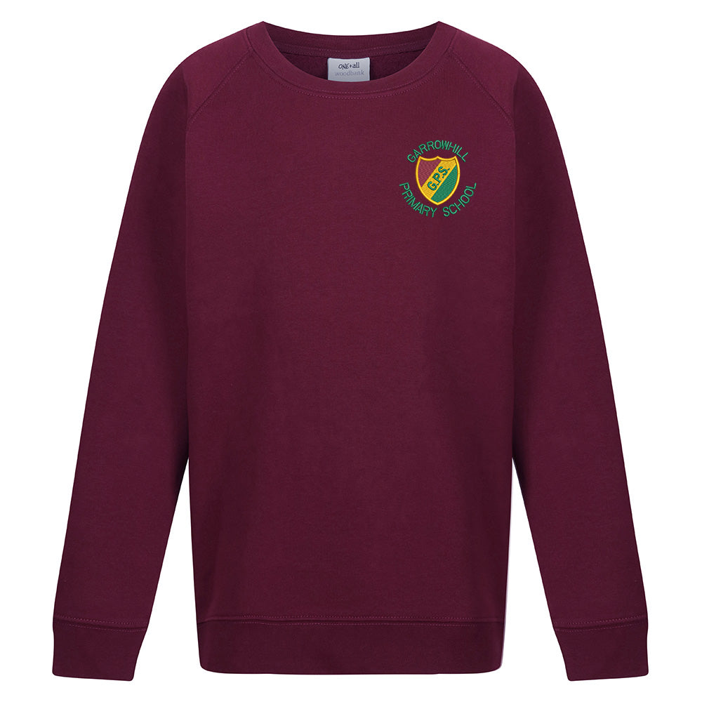 Garrowhill Primary Crew Neck Sweatshirt Maroon