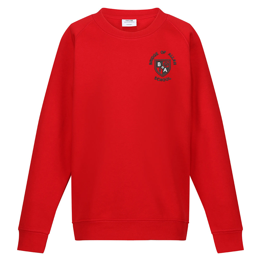 Bridge of Allan Primary Crew Neck Sweatshirt Red