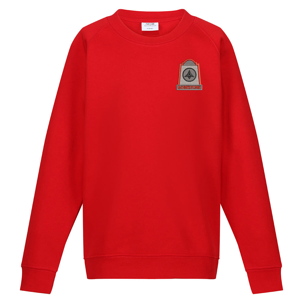 Borestone Primary Crew Neck Sweatshirt Red