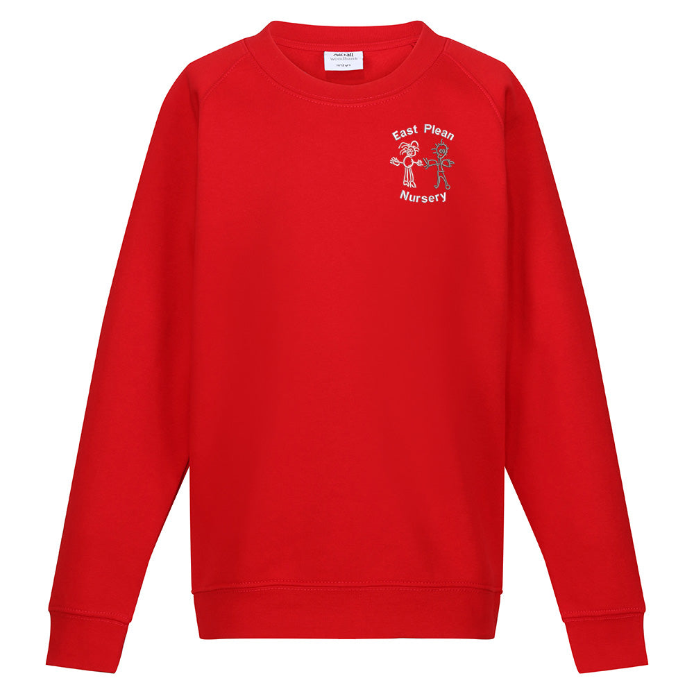 East Plean Nursery Crew Neck Sweatshirt Red (Printed)