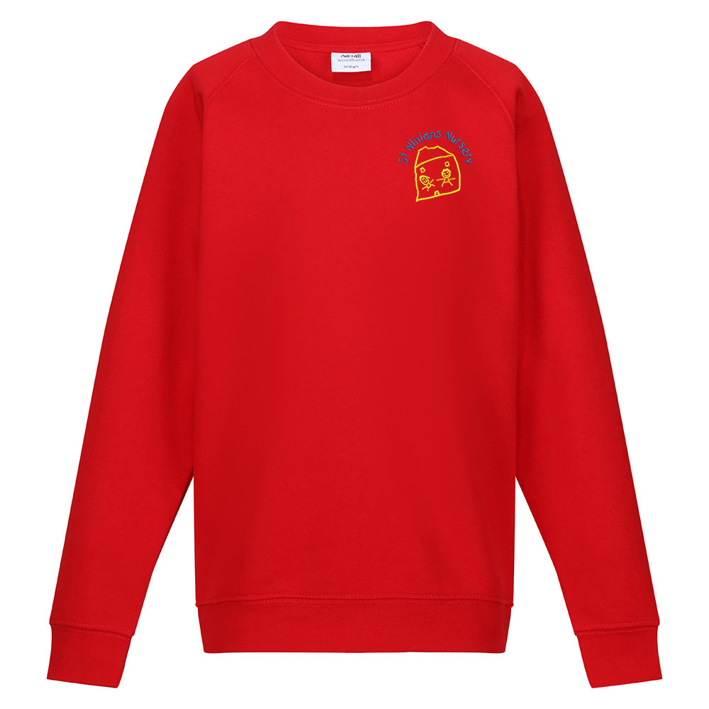 St Ninians Nursery Stirling Crew Neck Sweatshirt Red