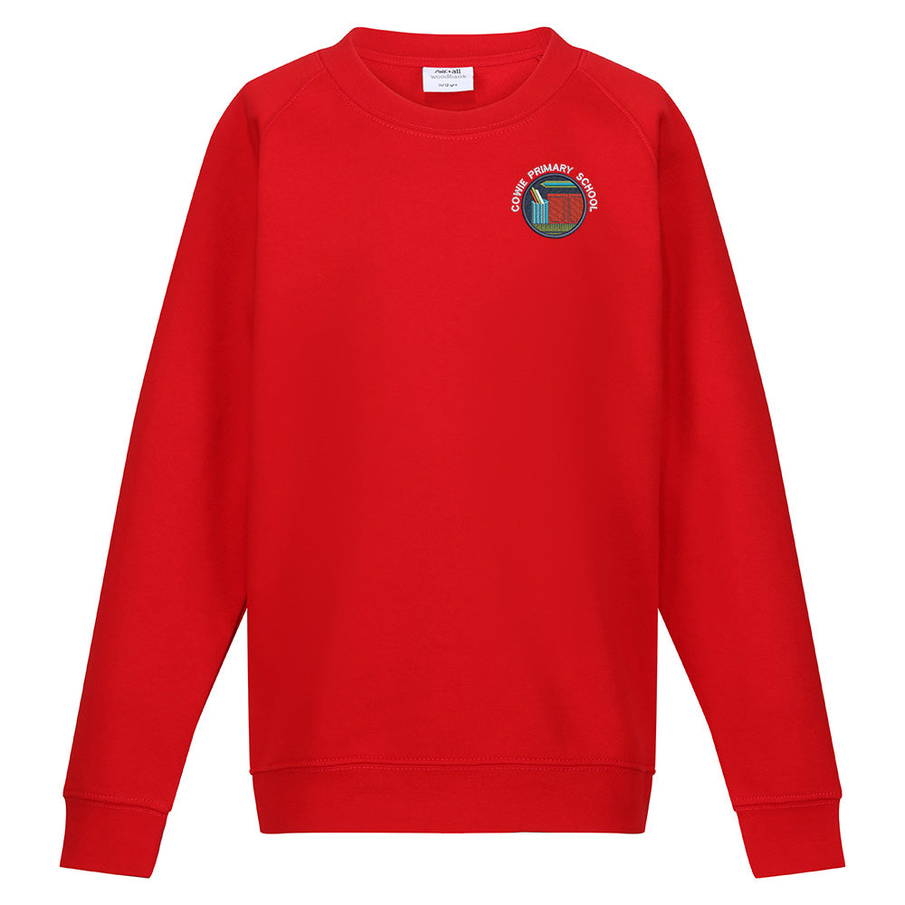 Cowie Primary Crew Neck Sweatshirt Red