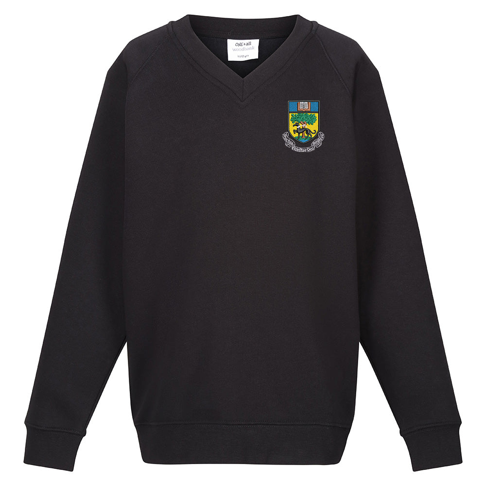Linlithgow Academy V-Neck Sweatshirt Black