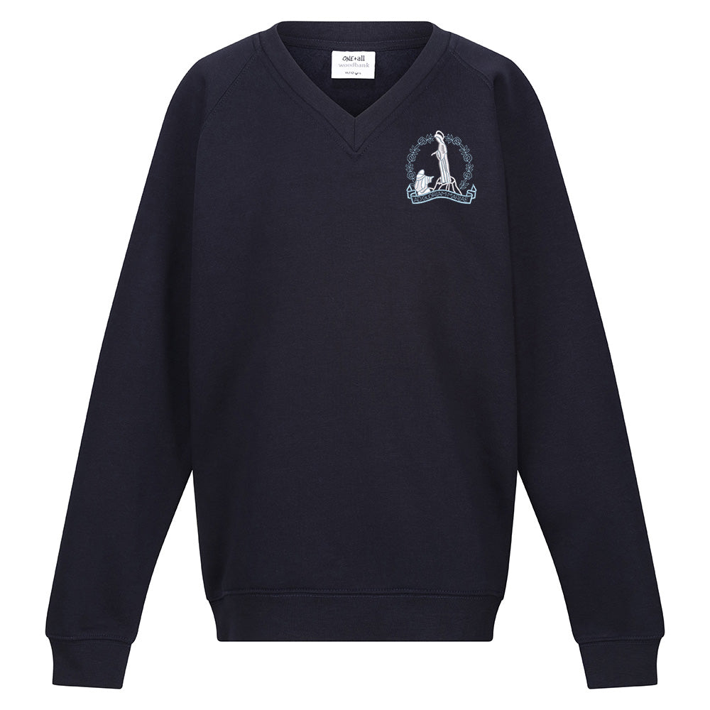 Our Lady of Lourdes Primary V-Neck Sweatshirt Navy