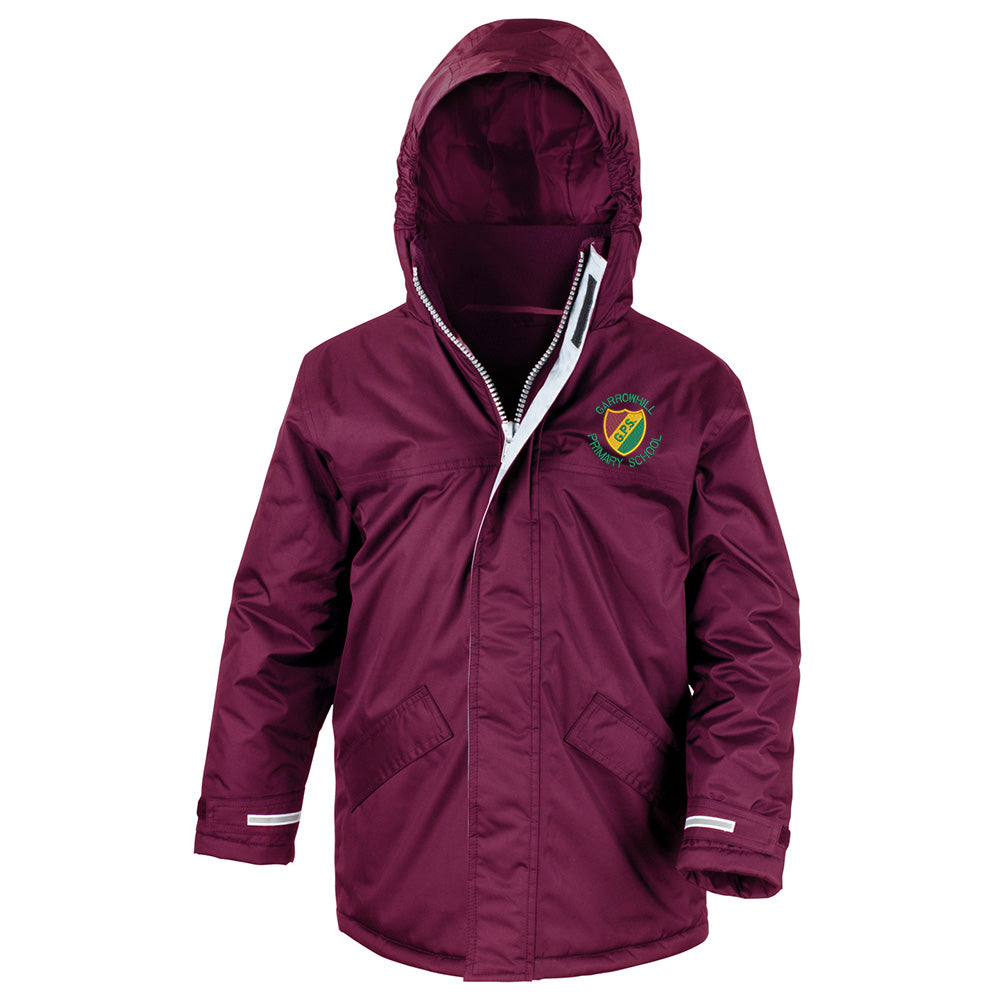 Garrowhill Primary Core Kids Winter Parka Maroon