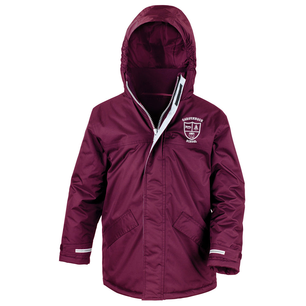 Gargunnock Primary Core Kids Winter Parka Maroon