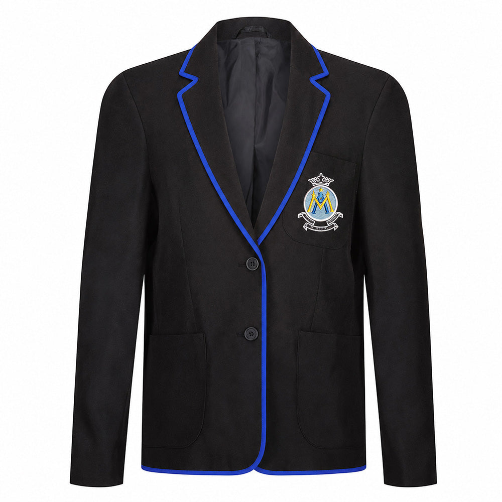 St Margaret Marys Secondary Girls Poly Braided Blazer Black