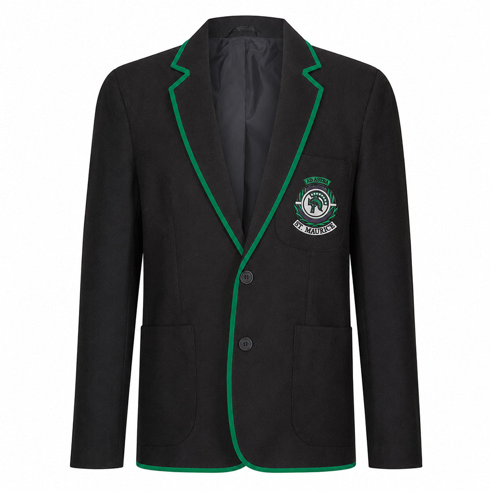 St Maurices High Girls Poly Braided Blazer Black